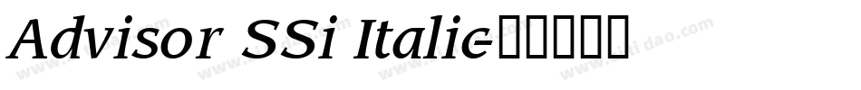 Advisor SSi Italic字体转换